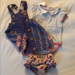 matilda Jane romper dress onesie and diaper cover